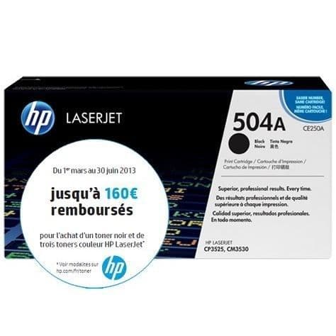 HP 504A (CE250A) svart tonerkassett för HP Color LaserJet CP3525/CM3530MFP-skrivare