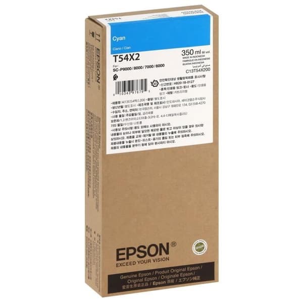 EPSON T54X2 plotter bläckpatron för SureColor SC-P6000/P7000/P8000/P9000 Cyan skrivare - 350ml