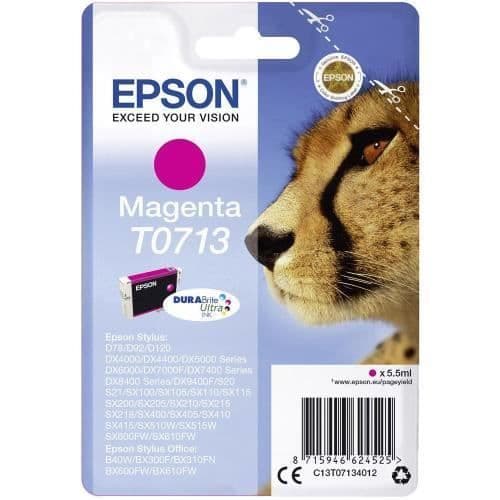 Magenta EPSON T071 bläckpatron - Kompatibel med Epson Stylus - Förpackning om 1 - 5,5 ml