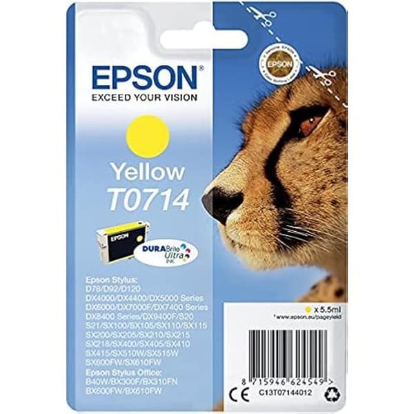 Bläckpatron - EPSON - T071340 - Gul - 7ml - Hög prestanda