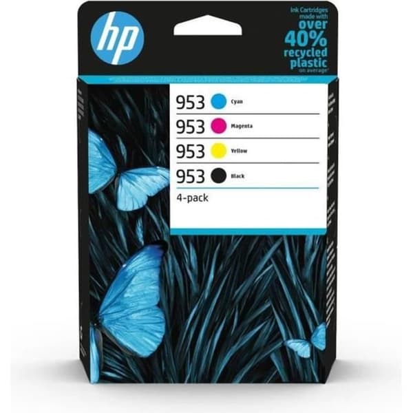 HP 953 4-pack svarta, cyan, gula och magenta originalbläckpatroner (6ZC69AE) för HP OfficeJet Pro 7700/8200/8700