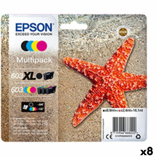 Original blækpatron Epson Sort/Cyan/Magenta/Yellow (8 enheder)