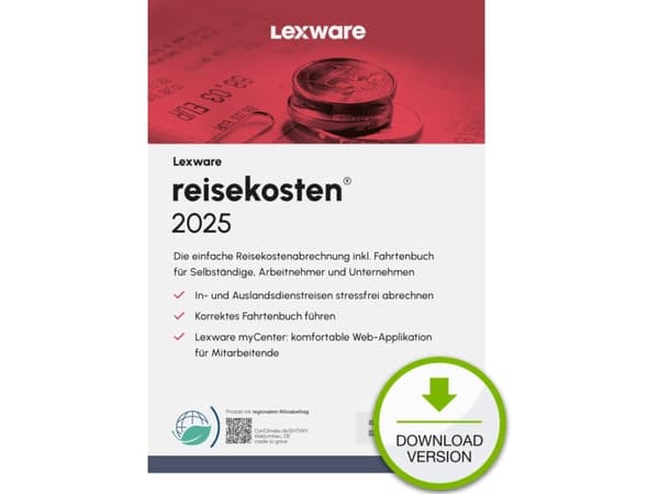 Program Lexware LEXWARE ESD reiseutgifter 2025 ubegrenset varighet nedlasting
