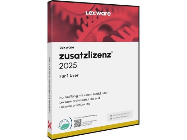 Programmer Lexware Lexware tilleggslisens 2025 for 1 bruker - ABO - ESD-Last nedESD