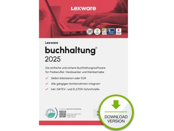 Lexware buchhaltung 2025 "unbegrenzte Laufzeit" Download, Bokföring, ESD (Electronic Software Download), Tyska, Windows 11 Enterprise x64, Windows 10