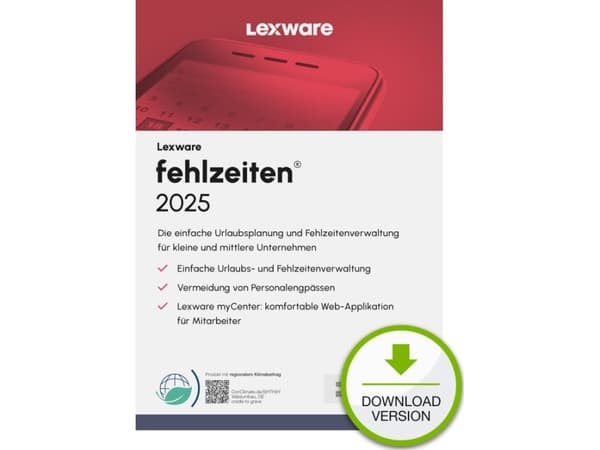 Lexware fehlzeiten 2025 "unbegrenzte Laufzeit" Download, Administration af orlov, Tysk, Elektronisk software download (ESD), Windows 11 Enterprise x6