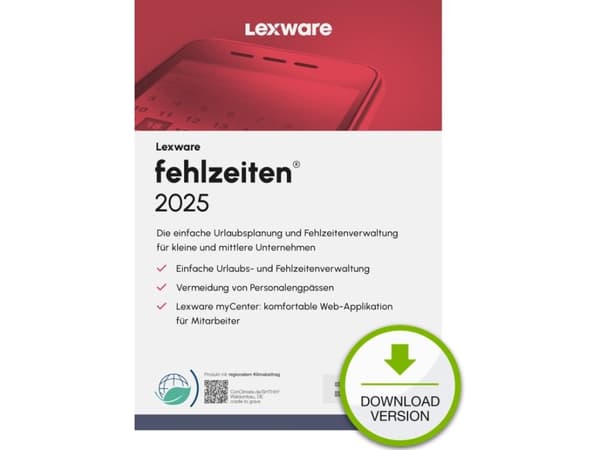 Lexware fehlzeiten 2025 "unbegrenzte Laufzeit" Download, Administration af orlov, Tysk, Elektronisk software download (ESD), Windows 11 Enterprise x6