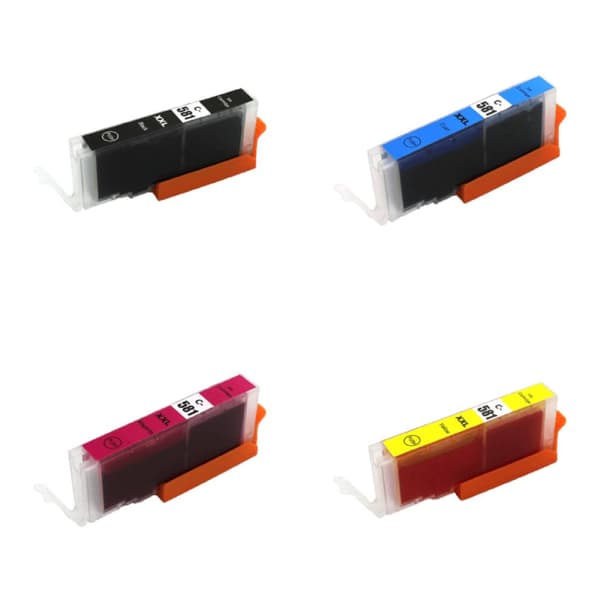 Pixojet Bläckpatroner Canon CLI-581 XXL - 1998C001, 4-pack rabatterat paket 48 ml