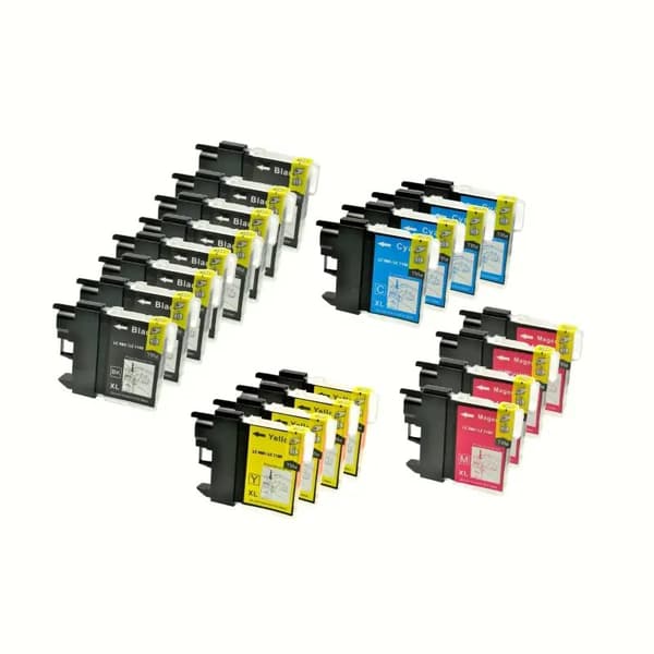 Pixojet Mustekasetit Brother LC 980, 20 kpl Alennuspakkaus 344 ml