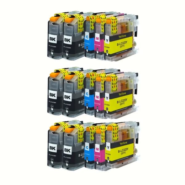 Brother LC 223 -mustekasetit, 15 kpl 186 ml
