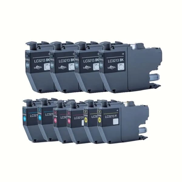 Pixojet mustepatruunat Brother LC 3213, 10 kpl alennuspakkaus 120ml