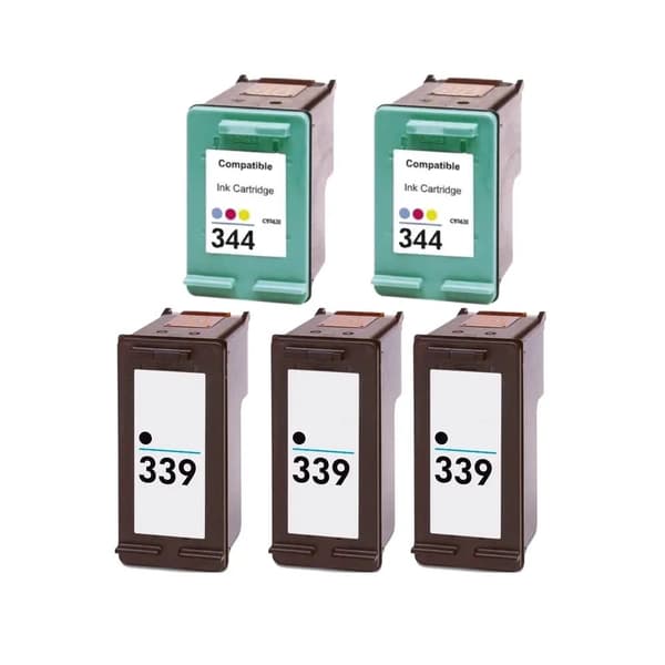Pixojet Mustekasetit HP 339 XL - 344 - C8767EE, 5 kpl alennuspakkaus 118 ml