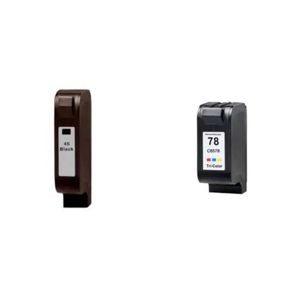 Pixojet-mustepatruunat HP 45 - 78 - 51645AE, 2 kpl 72 ml