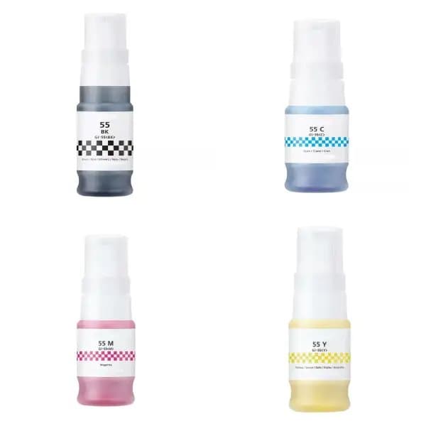 Pixojet refill blæk Canon GI 55 - 6292C001, 4 stk. rabatpakke 170 ml