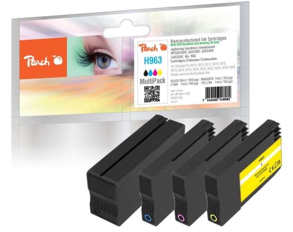 Peach Patrone HP Nr.963 MultiPack OEM reset bk,m,c,y remanufactured