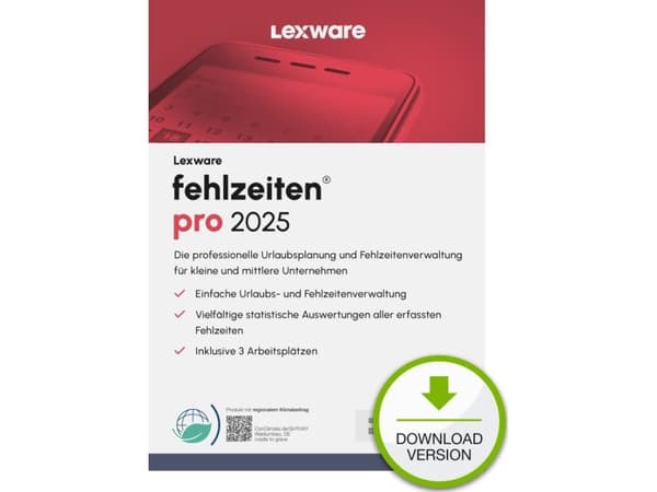 Lexware fehlzeiten pro 2025 "unbegrenzte Laufzeit" Lataa, Administration af orlov, Tysk, Elektronisk software download (ESD), Windows 11 Enterprise x
