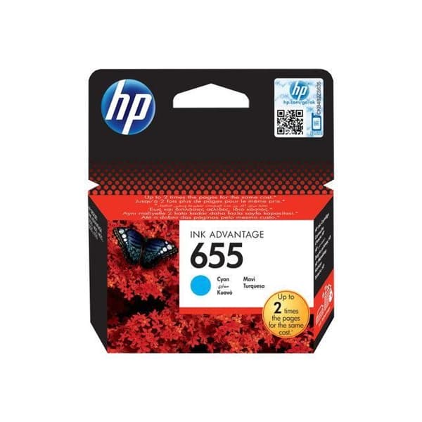 HP 655 - Cyan - färgämne - original - …
