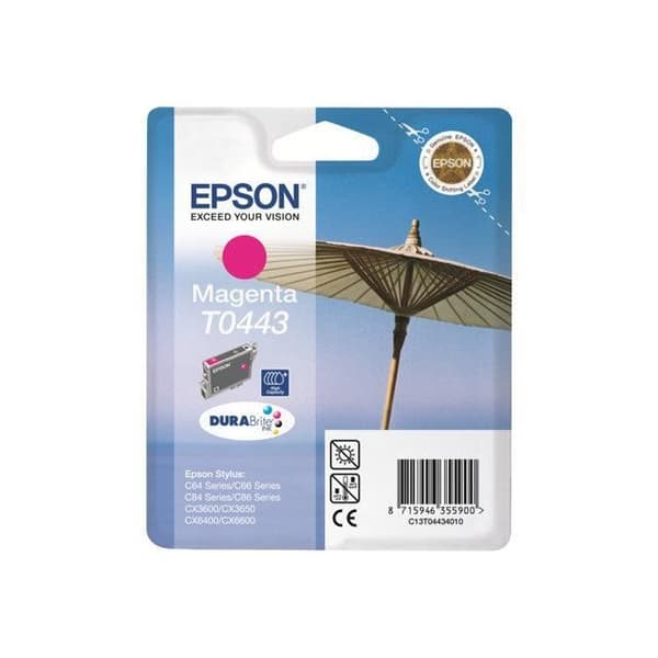 EPSON T0443 Magenta bläckpatron - Hög kapacitet - Durabrite - För Epson Stylus och CX