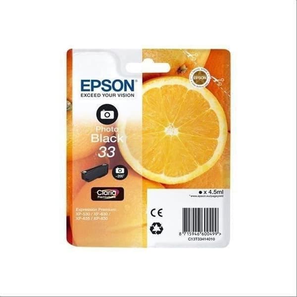 Epson 33 Photo Black bläckpatron - Orange serie för Expression Premium XP-530/630/635/830