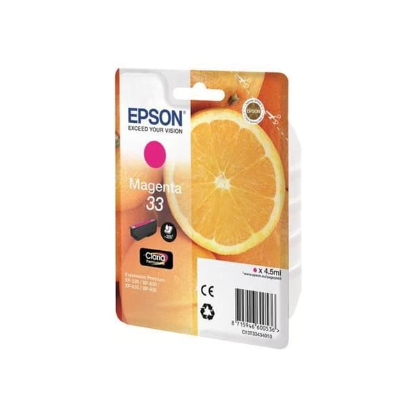 Epson Cartridge - Orange Series - 33 Magenta - Claria Premium Ink - XP-530/630/635/830