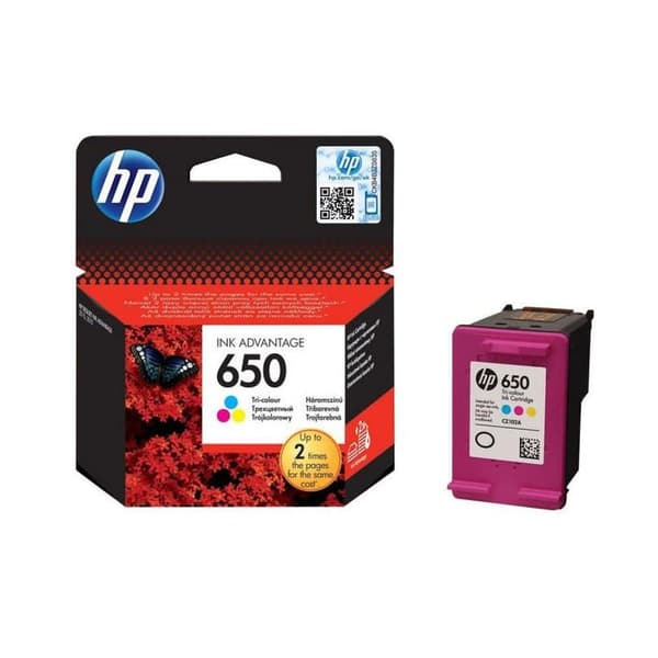 HP 650 färgbläckpatron - Paket med 1 - Upp till 200 sidor ISO/IEC 24711