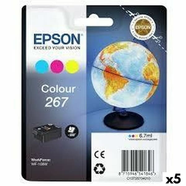 Original Bläckpatron Epson WF-100W 267 INK CARTRIDGE Trefärgad (5 antal)
