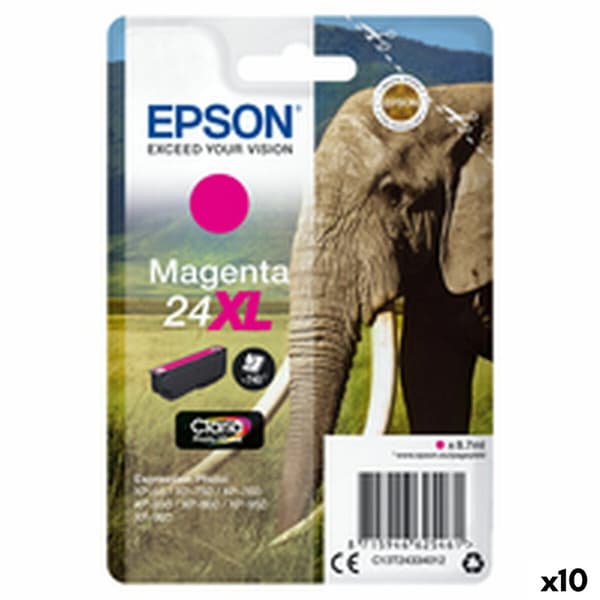 Original Bläckpatron Epson EXPRESSION PHOTO XP-950 - 24XL Magenta (10 antal)