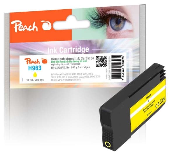 Peach 3JA25AE, Gult, 14 ml, 1 stykker, 700 sider, Enkeltpakke