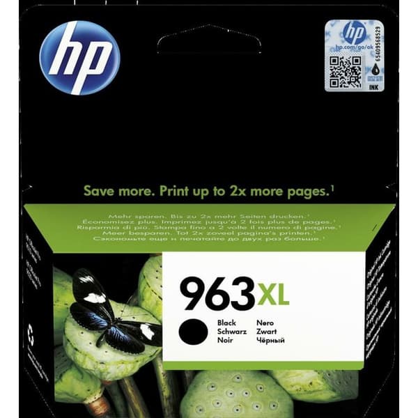 Original Bläckpatron HP Officejet Pro All-in-One 9010,9012,9014,9015,9016,9019,9020,9022,9025 - Nº 963XL Svart (40 antal)