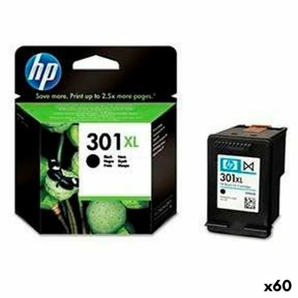Originale Blekkpatroner HP Nº301XL Svart (60 enheter)
