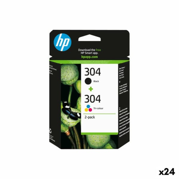 Originale Blekkpatroner HP Nº304 Gul (24 enheter)