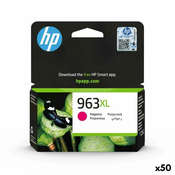 Original blækpatron HP OfficeJet Pro 9010,9012,9014,9015,9016,9019,9020,9022,9025 - Nº 963XL Magenta (50 enheder)
