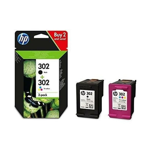 Original blækpatron HP Officejet 3830 - Nº 302 (F6U66AE + F6U65AE) Gul (24 enheder)