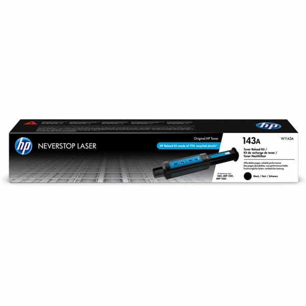 Genopfyld blæk HP W1143A Sort Toner