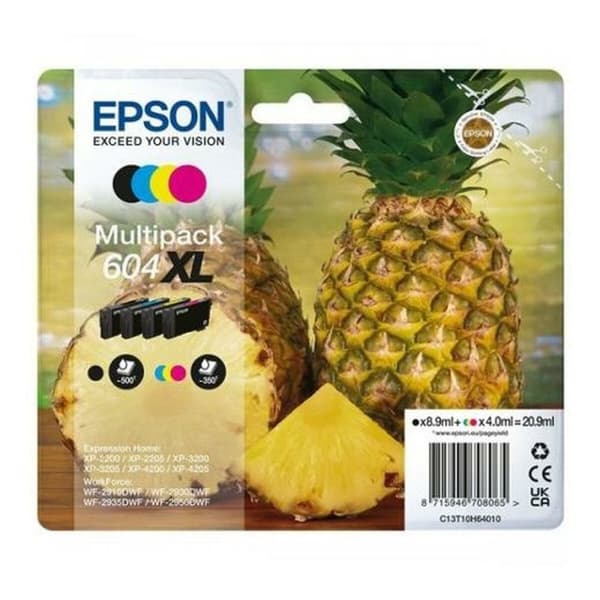 Original blækpatron Epson XP-2200 WF-2910DWF 604XL Sort/Cyan/Magenta/Yellow (8 enheder)