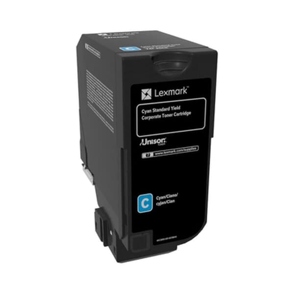 Toner Lexmark 74C2SCE Sort Cyan
