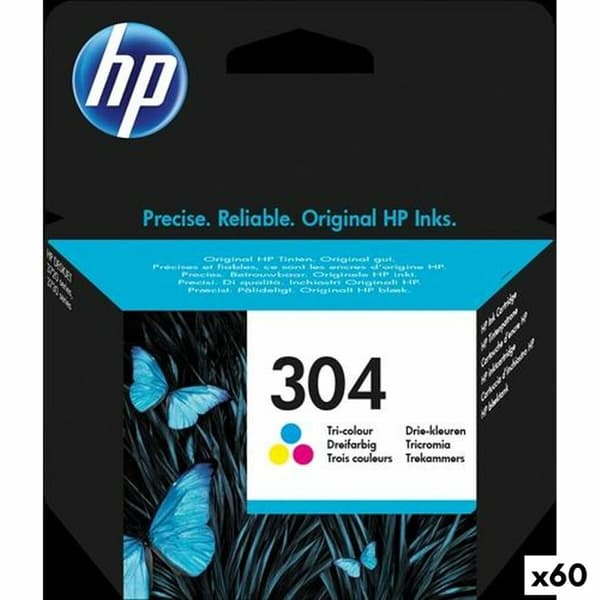 Original blækpatron HP DESKJET 3720 - Nº304 Tricolour (60 enheder)