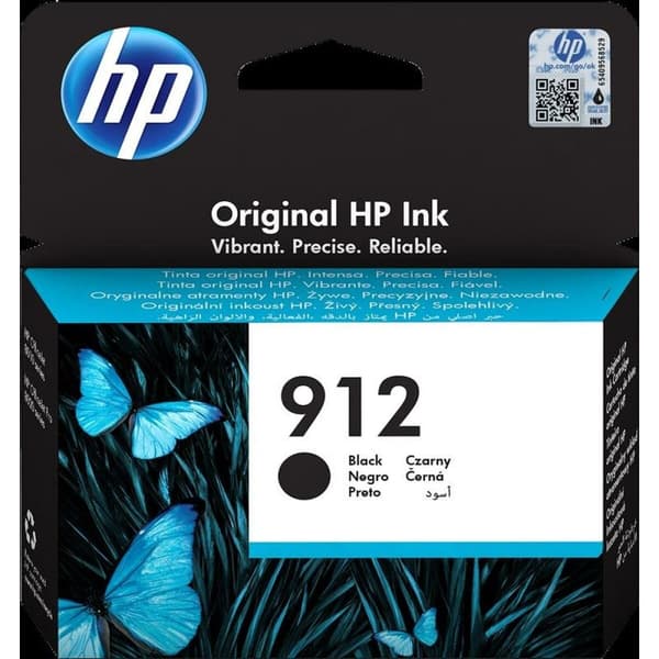 Original blækpatron HP Nº912 Sort (60 enheder)