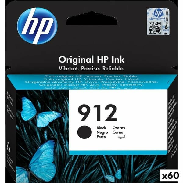 Original blækpatron HP Nº912 Sort (60 enheder)