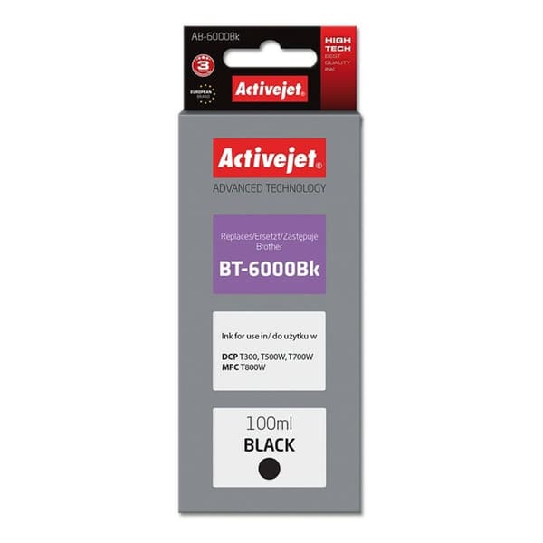 Original blækpatron Activejet AB-6000Bk Sort