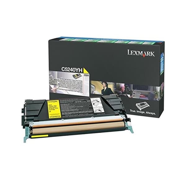 Original toner Lexmark C5240YH Gul Sort/Gul