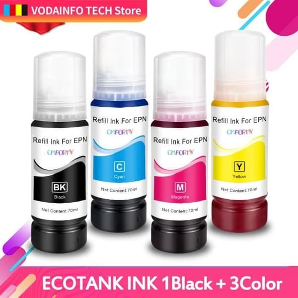 104 522 påfyllning Bläck För Epson EcoTank ET-2710 ET-2711 ET-2712 ET-2714 ET-2715 ET-2720 ET-2726 ET-4700 Jet [076CAAF]