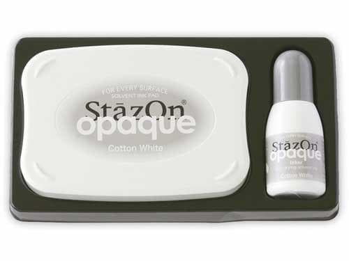 StazOn Stämpeldyna Kit - Cotton White - med påfyllning