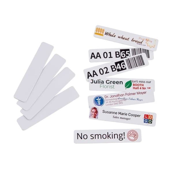 Colop - 156477 - E-Mark Paket med 50 självhäftande plastetiketter 80 x 18 mm för utskrift med e-mark White