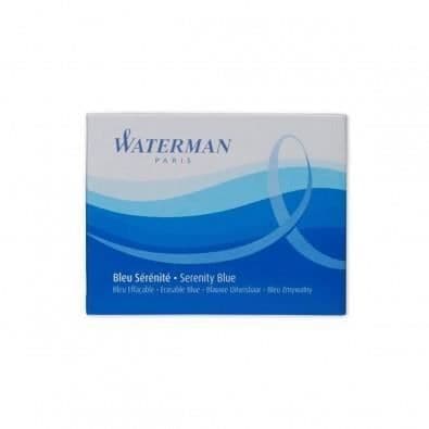 Waterman Serenity Blue Fountain Pen Ink (Raderbar) - 50 ml flaska
