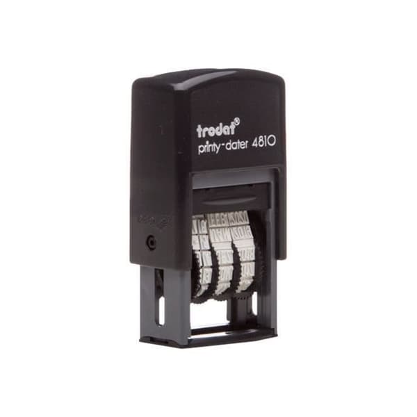 Trodat Printy 4810 Självfärgande datumstämpel 3,8 mm svart handtag