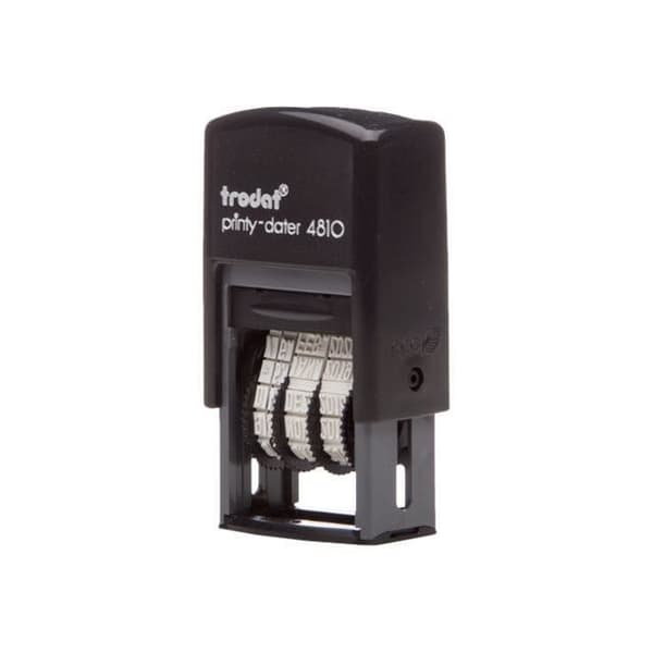 Trodat Printy 4810 Självfärgande datumstämpel 3,8 mm svart handtag