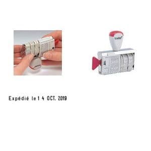 Stämpel med textband 1117 - Trodat - Med datumstämplare - Tryckstorlek: 4x54mm - 12 texter