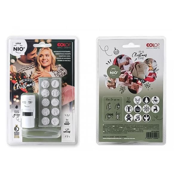 Frimärken - COLOP - Nio Little Christmas - Set med 10 motiv - Olika teman - Perfekt för skapelser