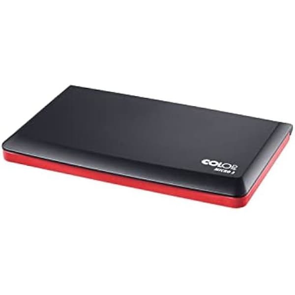 Bläckdyna - COLOP - MICRO 3 - Röd - Integrerat skydd - Robust plast - 9 x 16 cm